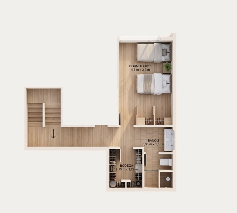 Plano Dúplex Samoëns — Segundo Piso
